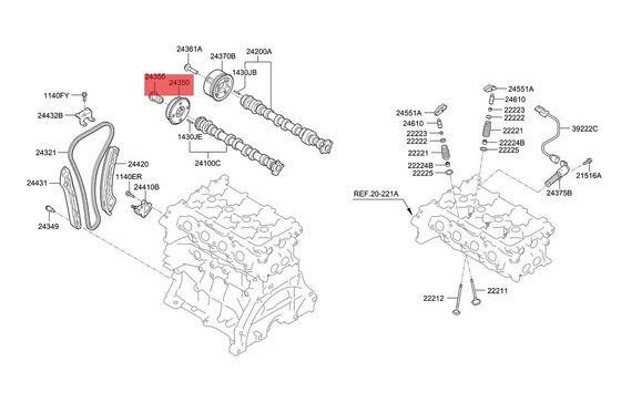 Fahrzeug OCV-Ventil Hyundai Kia Kraftstoffregelventil 24355-03HA0 Ioniq Elantra Niro